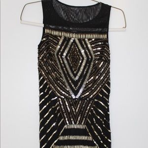 Knee Length Sequins Dress